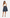 Gonna Midi in Denim a Pois con Cintura