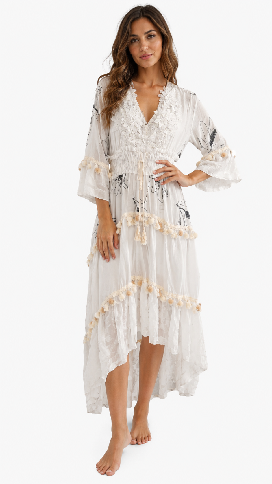 Abito lungo dallo stile boho-chic