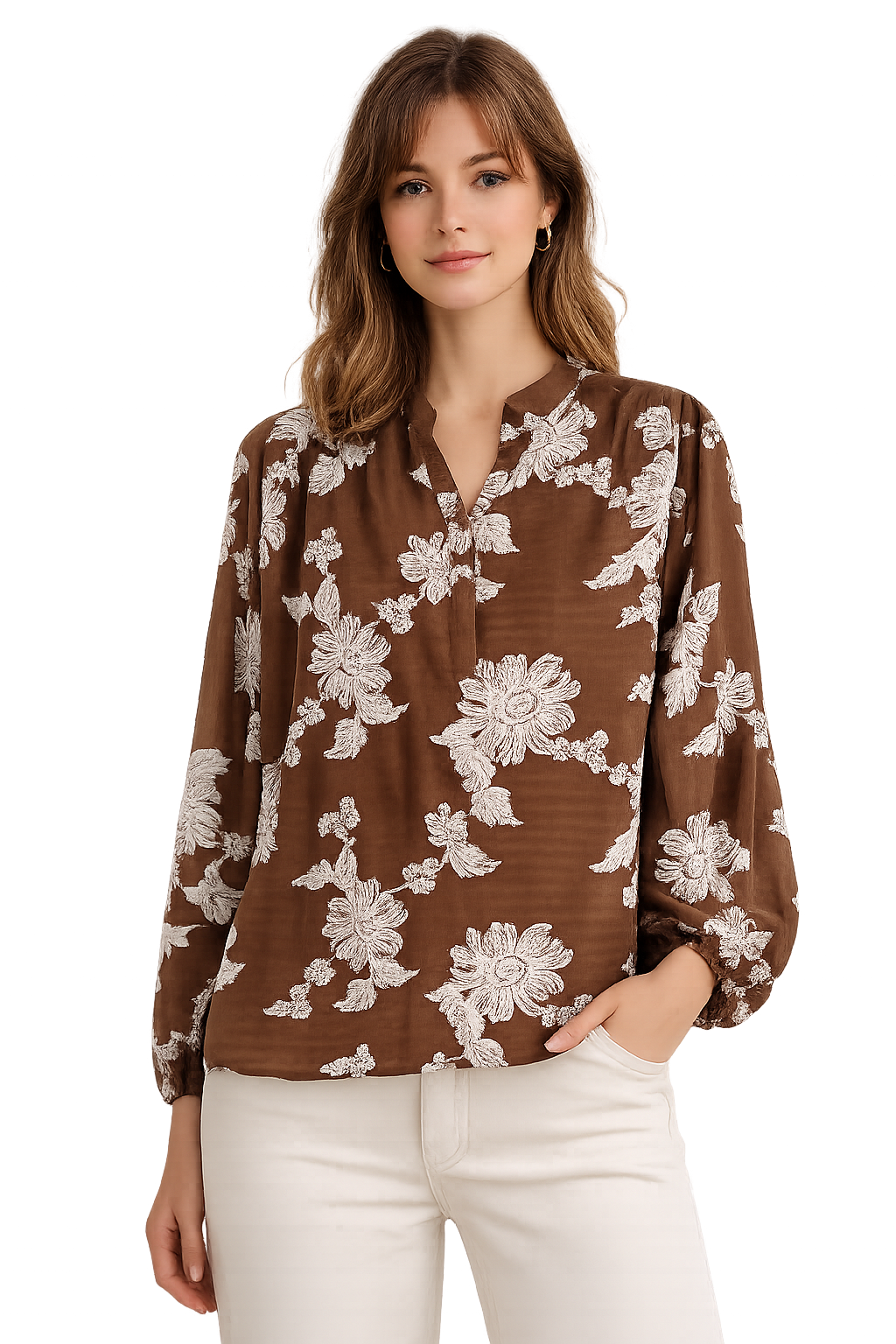 Blusa Ricamata Floreale Elegance