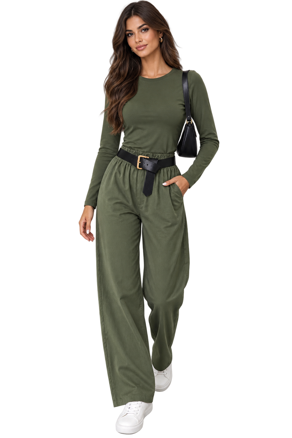 Pantalone Relax Fit con Cintura
