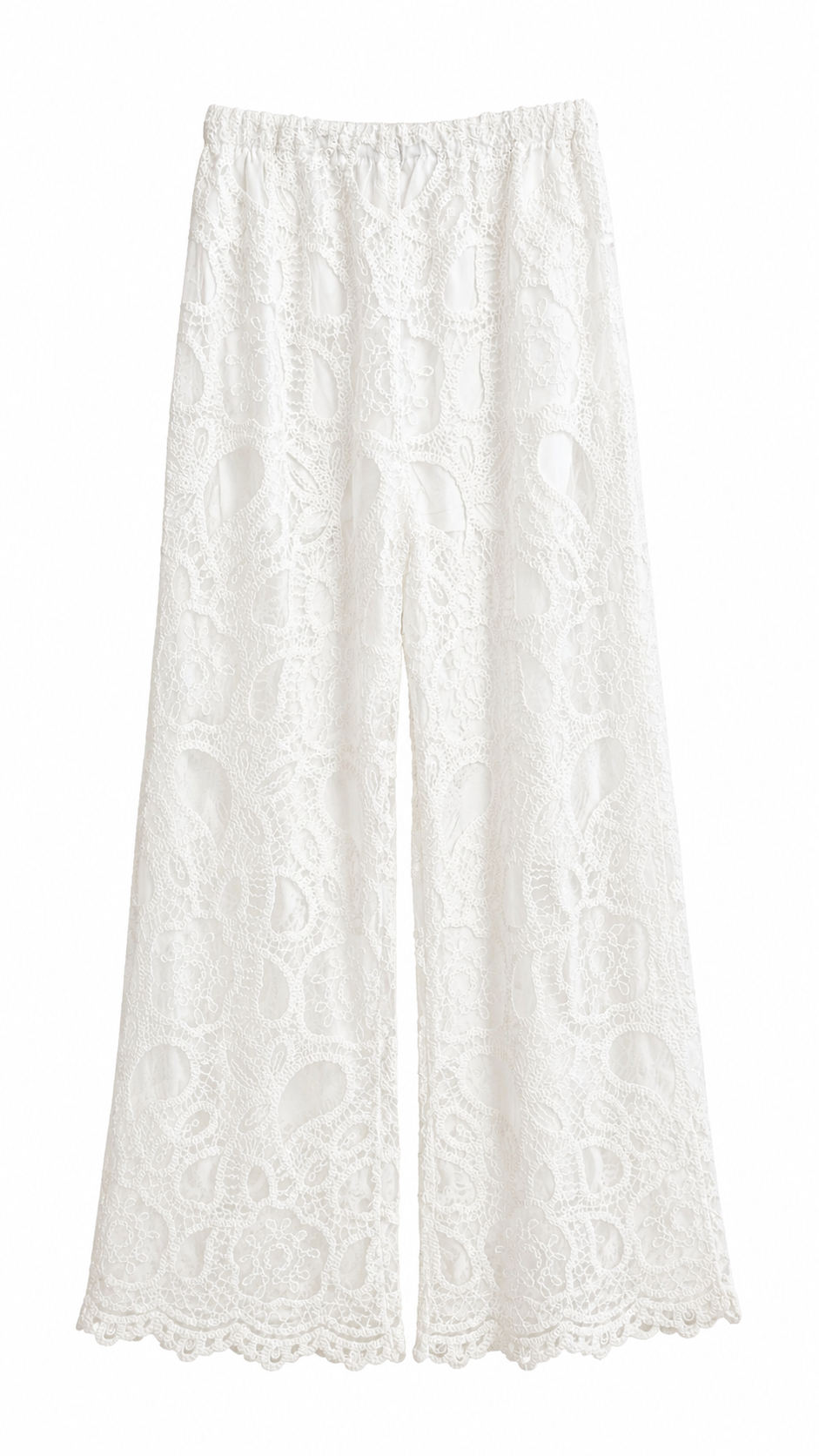 Pantalone Palazzo in Pizzo Traforato