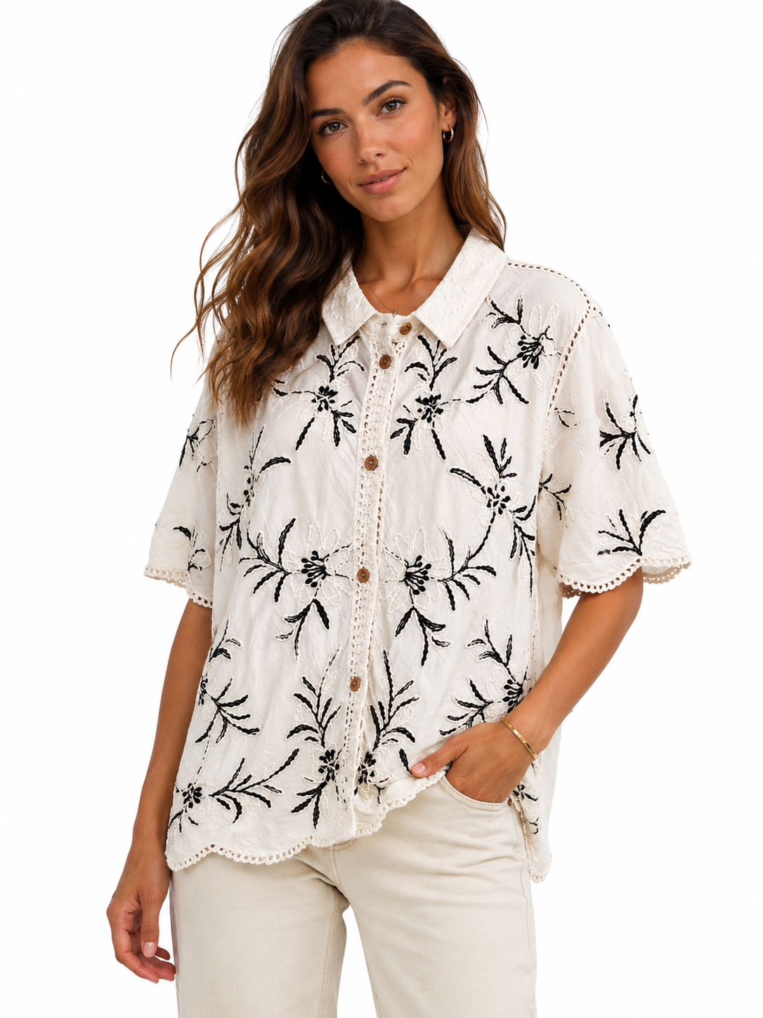 Camicia Donna Ricamata