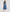 Vestito midi in denim svasato con scollo decorato