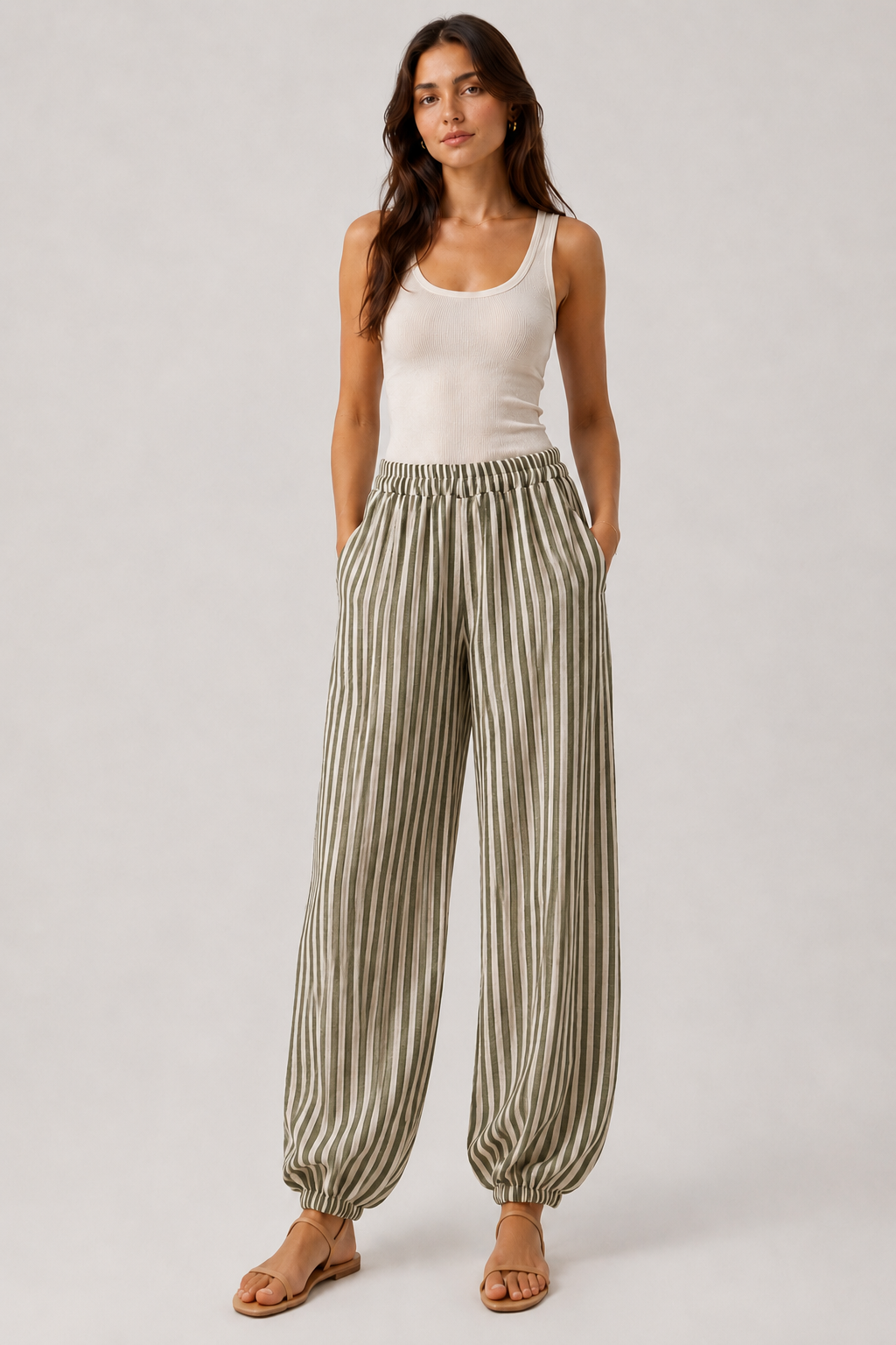 Pantaloni palloncino a righe